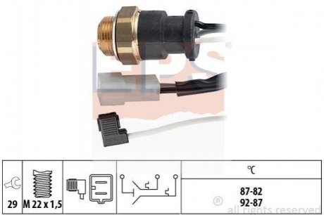 FIAT Датчик включения вентилятора радиатора UNO 89-91 EPS 1.850.602