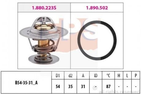 Купить VW Термостат (Made in Italy!) 87°C (прокладка + кольца) 1,4-1,8Audi 80, 100,A6,Golf II,III,IV,V,T5,Passat,T4 2,0 -97,SeatFord Seat Ibiza EPS 1.880.278 (фото1) подбор по VIN коду, цена 384 грн.