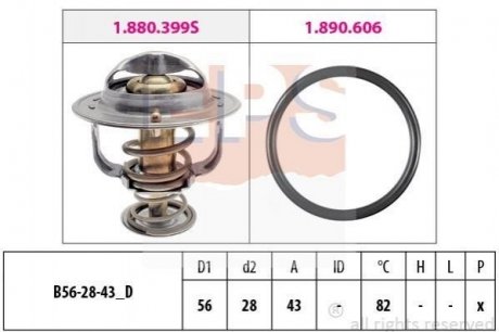 Термостат Lexus GS/LS 4.0 RX 3.0 97- Mitsubishi Galant/Grandis/OutlanderToyota Avensis/Corolla/Camry 00- Citroen C4 EPS 1.880.848