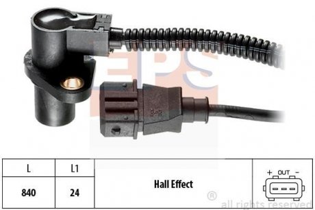 OPEL Датчик числа оборотов к/вала Astra F,Calibra A,Omega B,Vectra B(870мм EPS 1.953.314