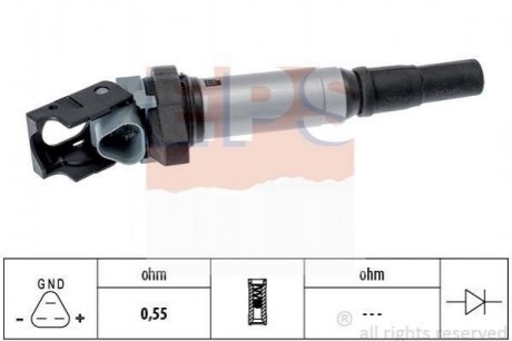 Купити Котушка запалювання BMW 1, 3, 5 1.6/2.0/3.0 03.07- BMW E91, F10, F11, E92, E93, E90, E60, E61, E81, E88, E63 EPS 1.970.607 (фото1) підбір по VIN коду, ціна 997 грн.