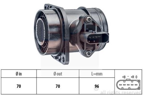 Купить VW Расходомер воздуха (дизель) 1,9TDI: Audi A4 SEATSkoda Fabia,OctaviaVW Ford Galaxy Volkswagen Sharan, Ford Galaxy, Audi A3, Skoda Octavia, Volkswagen Golf, Bora, Seat Toledo, Leon, Skoda Fabia, Volkswagen Polo, Audi A4 EPS 1.991.325 (фото1) подбор по VIN коду, цена 2471 грн.