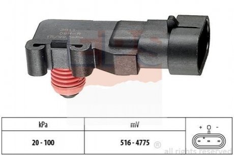 OPEL Датчик давления в впускном коллекторе Astra G/H 01-,Combo,Vectra C, Daewoo Leganza 97-,Renault Kangoo EPS 1.993.011