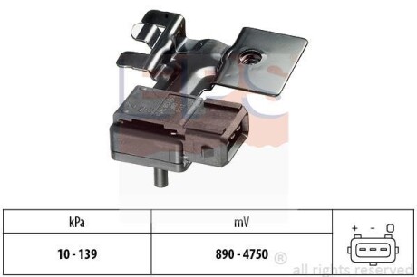 VOLVO Датчик давления во впускном трубопроводе S60 I (384) 2.4 00-10, V70 II (285) 2.4 00-07 EPS 1.993.108