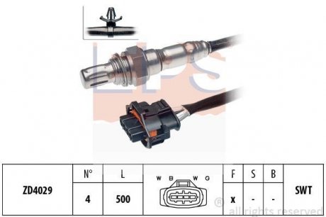 Лямбда-зонд Opel Corsa C, D 1.0 00- Opel Zafira, Vectra, Astra EPS 1.998.065