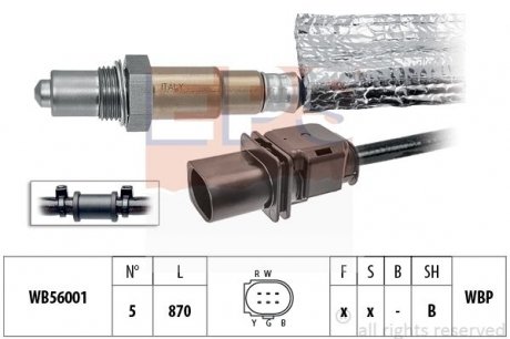 Лямбда-зонд VAG 2.0FSI 03- Audi A3, Volkswagen Golf, Touran, Skoda Octavia, Volkswagen Passat, Jetta, Seat Leon, Volkswagen EOS, Mercedes CLA-Class EPS 1.998.443