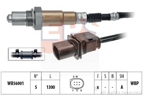 Купити VW Лямбда-зонд Golf VII 2,0TDI, AUDI Seat Leon, Volkswagen Golf, Audi A3, Skoda Octavia, Porsche Panamera, Audi TT EPS 1.998.462 (фото1) підбір по VIN коду, ціна 3554 грн.