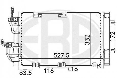 Радиатор кондиционера ERA 667015