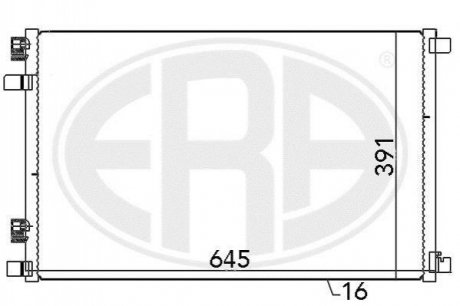 Купити Радіатор Renault Megane, Scenic, Grand Scenic ERA 667021 (фото1) підбір по VIN коду, ціна 3483 грн.