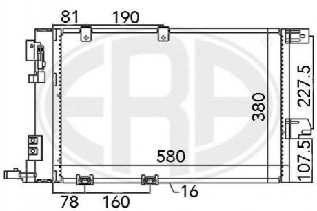 Радиатор кондиционера ERA 667043
