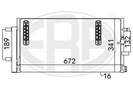 Радиатор кондиционера с осушителем Audi A6, A7, Q5, A5, A4 ERA 667048