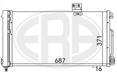 Купить Радиатор кондиционера Mercedes W203, S203, CLK-Class ERA 667050 (фото1) подбор по VIN коду, цена 3428 грн.