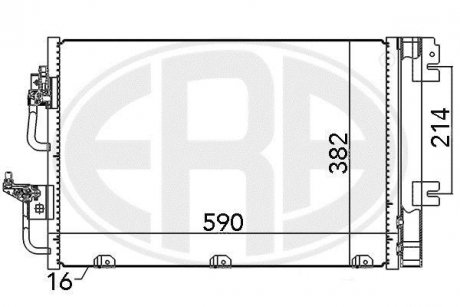 Радиатор кондиционера с осушителем ERA 667056