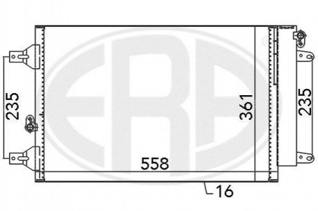 Купить Радиатор кондиционера Volkswagen Sharan, Ford Galaxy ERA 667059 (фото1) подбор по VIN коду, цена 3071 грн.