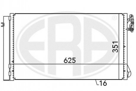 Купить Радиатор кондиционера BMW E91, E90, E82, X1, E93, E81, E92, E88, E87 ERA 667104 (фото1) подбор по VIN коду, цена 2693 грн.