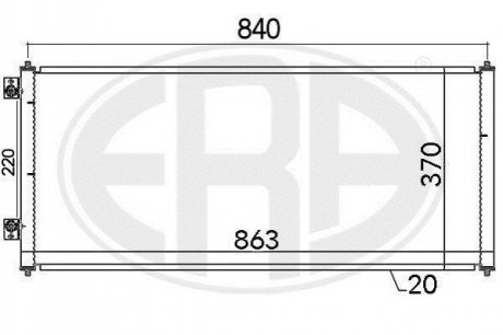 Радиатор кондиционера ERA 667144