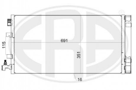 Купить Радиатор кондиционера с осушителем Renault Megane, Scenic, Grand Scenic ERA 667155 (фото1) подбор по VIN коду, цена 3575 грн.