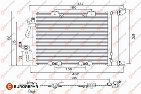 Купити 8418991000 Радіатор кондиціонера Opel Astra, Zafira EUROREPAR 1610160680 (фото1) підбір по VIN коду, ціна 8869 грн.