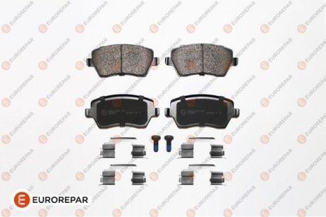 Купити КОЛОДКИ ГАЛЬМІВНІ ПЕРЕДНІ Dacia Logan, Duster, Renault Clio, Kangoo, Logan, Nissan Note, Micra, Renault Duster, Captur, Megane EUROREPAR 1639376680 (фото1) підбір по VIN коду, ціна 628 грн.