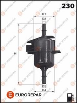 Фильтр топливный Fiat Palio 1.1I,1.4 SPI,1.6I 7/97->,Siena 1. EUROREPAR 1643631380