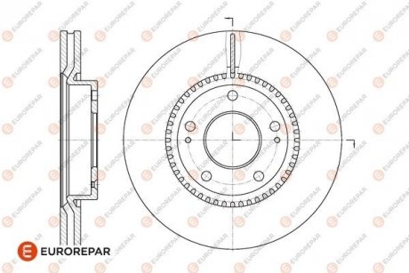 ДИСК ГАЛЬМ. ПЕРЕДНІЙ 2ШТ KIA Sportage, Carens, Magentis, Hyundai Coupe, Tucson, Sonata, Tiburon EUROREPAR 1667860280