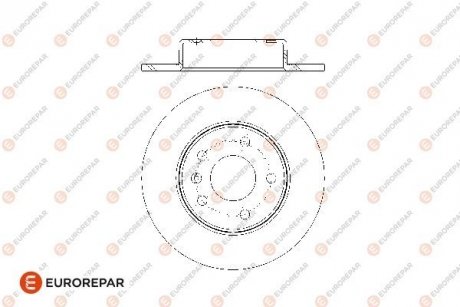 Купить Диски тормозные (к-т 2 шт.)) Opel Zafira EUROREPAR 1676009480 (фото1) подбор по VIN коду, цена 840 грн.