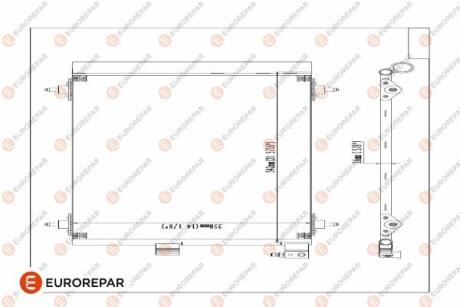8418991000 РАДІАТОР КОНДИЦ. Citroen Berlingo, Peugeot Partner, Citroen Xsara EUROREPAR e163277