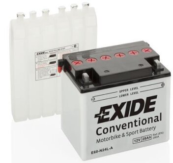 Акумулятор 28Ah-12v (184х124х169) R, EN280 EXIDE e60-N24L-A