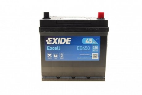 Акумуляторная батарея 45Ah/330A (220x135x225/+R/B1) Excell Азія Fiat Panda EXIDE eb450