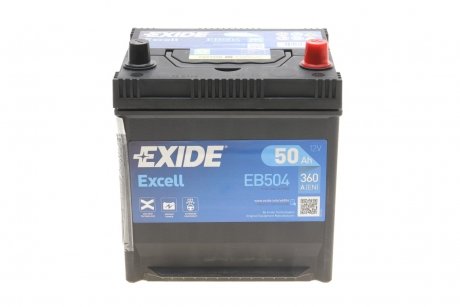 Аккумуляторная батарея 50Ah/360A (200x173x222/+R/B1) Excell (Азия) EXIDE eb504