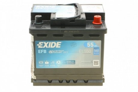 Аккумуляторная батарея 55Ah/540A (207x175x190/+R/B13) (Start-Stop EFB) EXIDE el550