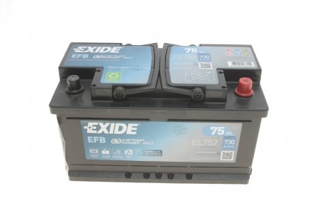 Акумулятор EFB - 75Ah| EN 730 | 315x175x175 (ДхШхВ) EXIDE el752