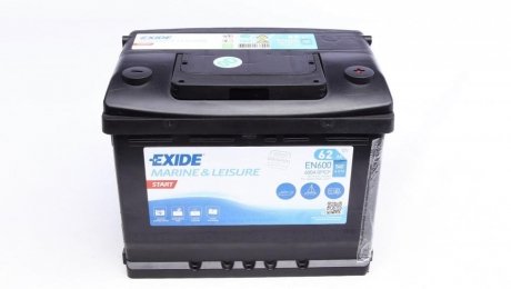 Купить Аккумуляторная батарея 62Ah/600A (242x175x190/+R/B13) (Start/для водного транспорта) EXIDE en600 (фото1) подбор по VIN коду, цена 3625 грн.