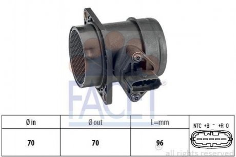 Расходомер воздуха (5 конт.) FIAT MAREA/MULTIPLA/LADA 1.3-2.4D 87-10 Lada 2108, Niva, 2110 FACET 10.1159