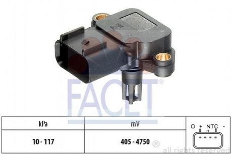 Датчик давления наддува Ford Focus 1.4 16v (98-04) Ford Focus FACET 10.3077 (фото1)