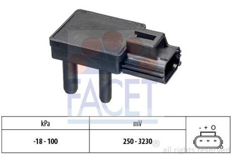 Датчик тиску випускних газів FACET 10.3332