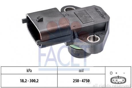 Датчик абсолютного тиску (Manifold Air Pressure Sensor, MAP sensor) Hyundai I30, I40, I20 FACET 10.3345