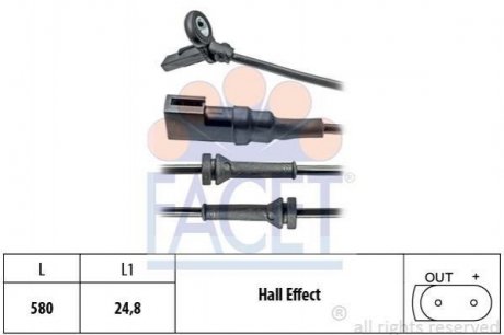 Датчик ABS Ford FOCUS 1.4-2.0 98-04 передний Л/Пр Ford Focus FACET 21.0023