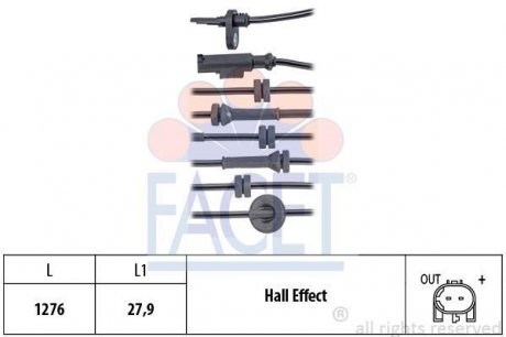 Датчик скорости (ABS) Alfa Romeo 147 FACET 21.0141