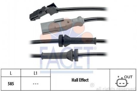 Датчик швидкості(ABS) FACET 21.0144