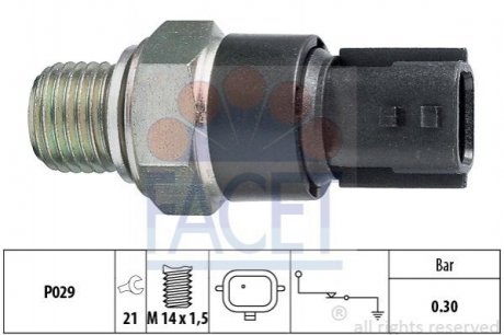 Датчик давления масла (0,2bar/1 конт./черный) SANDERO/LOGAN/DUSTER/KANGOO 1.4/1.6i 04- Dacia Logan FACET 7.0181