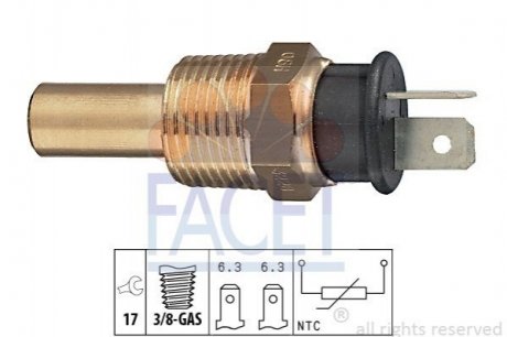 Датчик температури охолоджуючої рідини FACET 7.3228