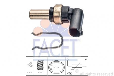 Датчик температури охолоджувальної рідин Opel Insignia, Zafira, Astra, Corsa FACET 7.3387