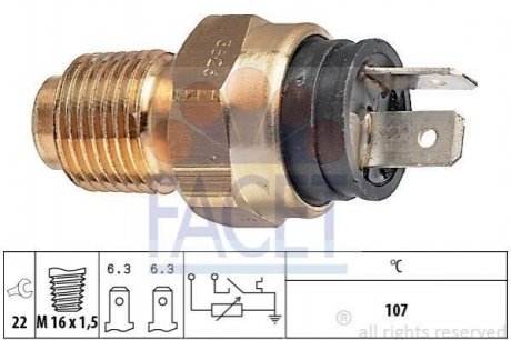 Датчик включения вентилятора Ducato 2.5-2.8D/TD/Jumper/Boxer 2.8HDi (02-) FACET 7.3526