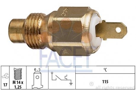 Датчик температури охолоджуючої рідини Renault MASTER/25 Peugeot 604, Renault Trafic FACET 7.4047