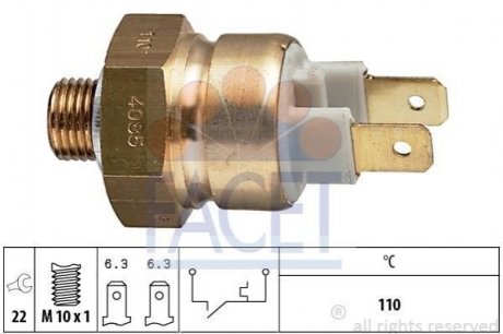 Датчик включения вентилятора 80/A6 1.6-2.3 85-98 Audi 80, 100, A6 FACET 7.4085