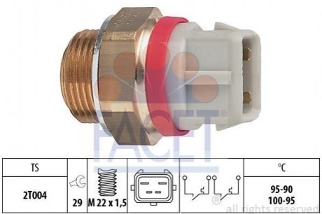 Датчик вмикання вентилятора Escort/Mondeo/Scorpio 1.6-3.0 90-01 Ford Sierra, Scorpio, Mondeo, Escort FACET 7.5682