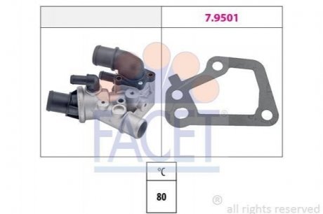 Купить Термостат Ducato 1.9 D/TD(1929) 94- (80C) Fiat Ducato FACET 7.8097 (фото1) подбор по VIN коду, цена 1428 грн.