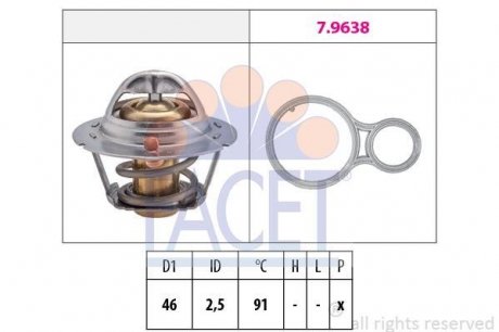 Купить Термостат CHRYSLER; JEEP; MINI Mini Cooper, Chrysler Neon FACET 7.8524 (фото1) подбор по VIN коду, цена 351 грн.