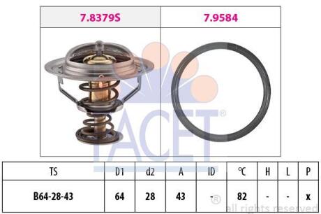 Купить Термостат Nissan Navara, Pathfinder 2.5 DCi (05-), X-Trail 2.2 DCi (01-) (7.8649 Nissan Navara, Murano, Almera, X-Trail, Primera, Pathfinder, Infiniti FX, Nissan Patrol FACET 78649 (фото1) подбор по VIN коду, цена 619 грн.
